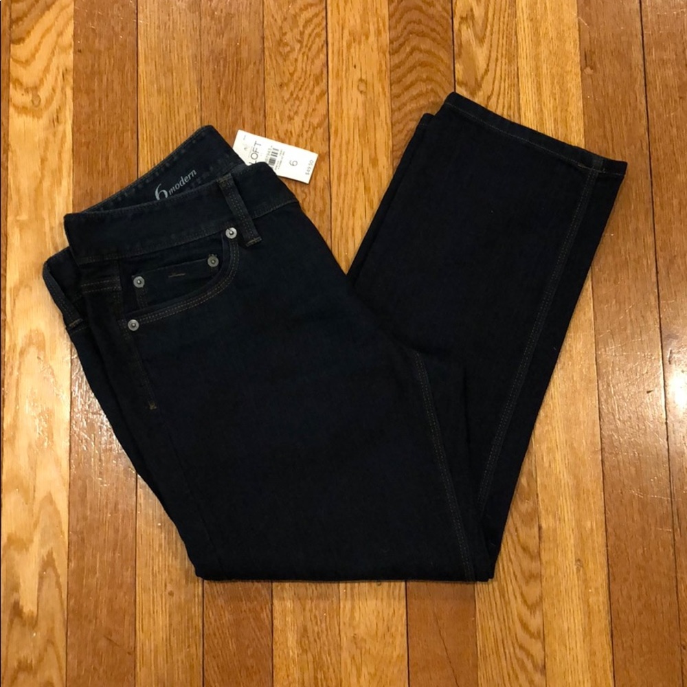 NWT LOFT Dark Denim Capris